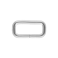 Quadratischer Ring 'Vernickelt' 22 x 3 mm