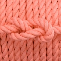 Coral Pink Cotton Twisted Rope - Ø 10 mm