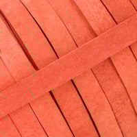 15 mm Coral Greased Leather Band (Pull-Up Leather) per meter