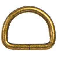 Antique Brass 25 x 4 mm D-ring