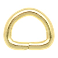 Brass Plated D-Ring - 1 | 10 | 50 | 100 Pieces