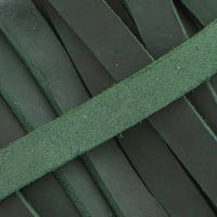 15 mm Dark Green Greased Leather Band (Pull-Up Leather) per meter