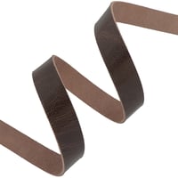 Dark Brown 40 mm 'Antique Glossy´ Pull-up leather strap - ca. 120 cm