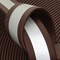 Dark Brown (BR523) Reflective BioThane 'BETA' ® 25 mm - 2.5 mm Per Meter