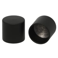 Schwarz 8 mm Premium Schnur Endkappe