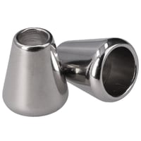 Schnur End Kegel 'Nickel' 6 mm. (1 Stück)