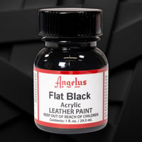 Flat Black - Angelus Acrylic Leather Paint - 29.5 ml (1 oz.)