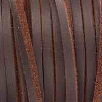 4mm Flat Top Grain Leather Strap - Brown 