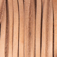 4mm Flat Top Grain Leather Strap - Natural