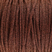 Braun Glitzerschnur - Hohlgeflochten 4 mm