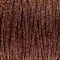 Brown Glittercord - Hollow 4 mm
