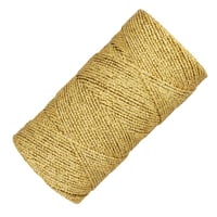 Gold Metallic - 1.00 mm - Braided Linhasita Waxed Polyester Cord (PE)