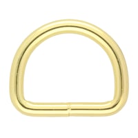 Gold 25 x 4 mm D-ring