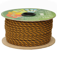 Goldenrod & Black - Helix DNA Paracord 550 Type III - 30 m