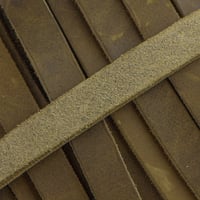20 mm Olive Green Greased Leather Band (Pull-Up Leather) per meter