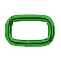 Square Ring 'Stainless Steel' Green 20 x 4 mm