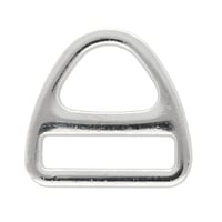 Nickelé 20 x 4 mm Anneau en D du Triangle du Harnais