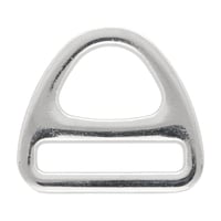 Nickelé 25 x 4 mm Anneau en D du Triangle du Harnais