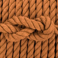 Hazel Brown Cotton Twisted Rope - Ø 10 mm