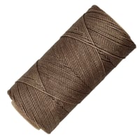 Hazelnut Marron #362 - 0,75 mm - Cordon en polyester ciré Linhasita (PE-3)