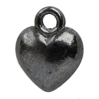 Charm Heart Gun Metal