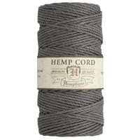 Gris - 1.8 mm - Cordon en chanvre de Hemptique - 62,5 mètres