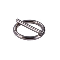 Anneau avec bar Plaqué nickel. 20 x 3.5 mm