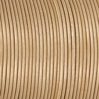 Light Gold - HQ Leather Cord 2 mm