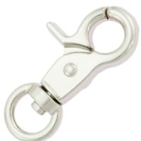 Nickel Plated 45 mm - Ø 10 mm Swivel eye Clip Carabiner