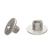 'Nickel Plated' 3 x 4 mm Chicago Screw