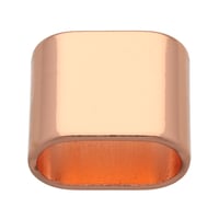 Rose Gold Cord Tube 'Double' 20mm