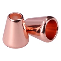 Schnur End Kegel 'Rose Gold' 6 mm. (1 Stück)