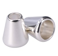 Cord End Cone 'Silver' 6 mm. (1 piece)