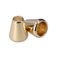 Schnur End Kegel 'Gold' 4 mm. (1 Stück)