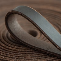 20mm Flat Top Grain Leather Strap - Marron