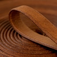 16mm Flat Top Grain Leather Strap - Tan