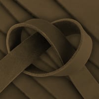 Olive 25 mm Greased Leather Strap (Pull-Up Leather) - Ca. 140cm