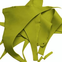 'Lime Green' Greased Leather Scraps Sheet (750 g - 1 kg)