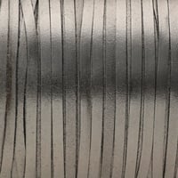 Metallic Foil Pewter - Kangaroo Leather Lacing 3 mm
