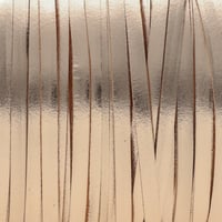 Metallic Foil Rose Gold - Kangaroo Leather Lacing 3 mm