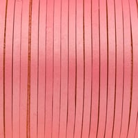 Metallic Rose Pink 3 mm Flat Leather Cord