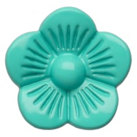 Perle Curseur Fleur - Turquoise