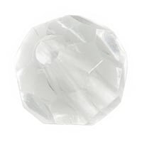 Facettierte runde Acrylperle - Transparent