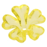 Transparent Flower Acrylic Bead - Yellow