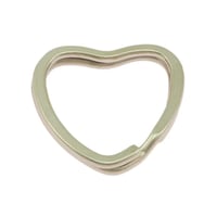 Stainless Steel 31 x 3 mm Heart Shaped Flat Split Ring