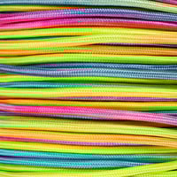 Cordon en polyester 6 mm Arc-en-ciel Pastel