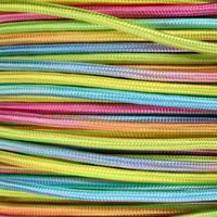 Cordon polyester 6 mm arc-en-ciel foncé