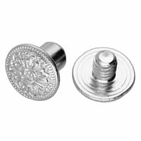 'Steel' Flower Decorative Screws - 6 mm