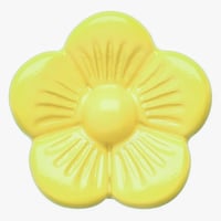 Perle Curseur Fleur - Jaune