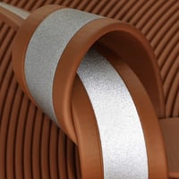 Hellbraun (BR521) Reflektierend BioThane 'BETA' ® 19 mm - 2.5 mm Meterware
